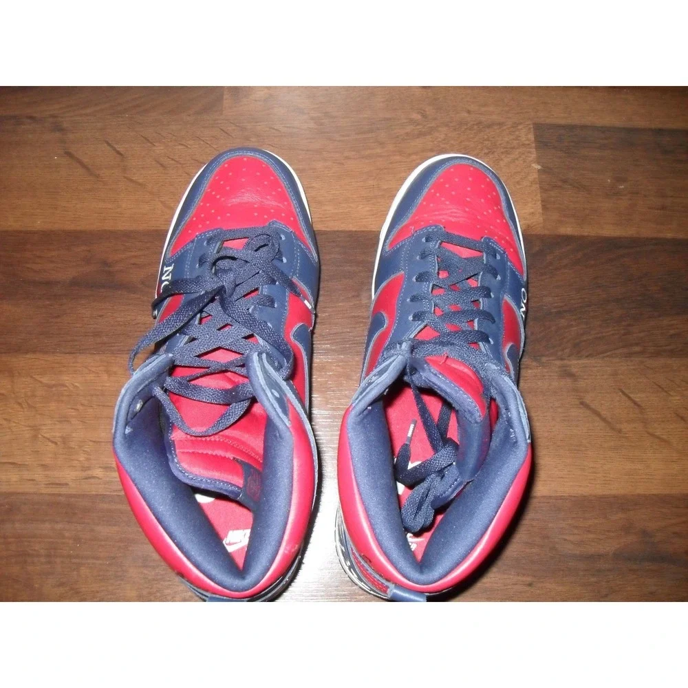 Nike x Supreme Dunk SB High By‎ Any Means Navy Red Sneakers Shoes Men's Size 11